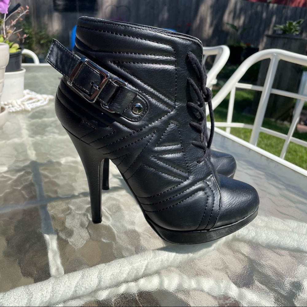 High Heel Moto Pumps